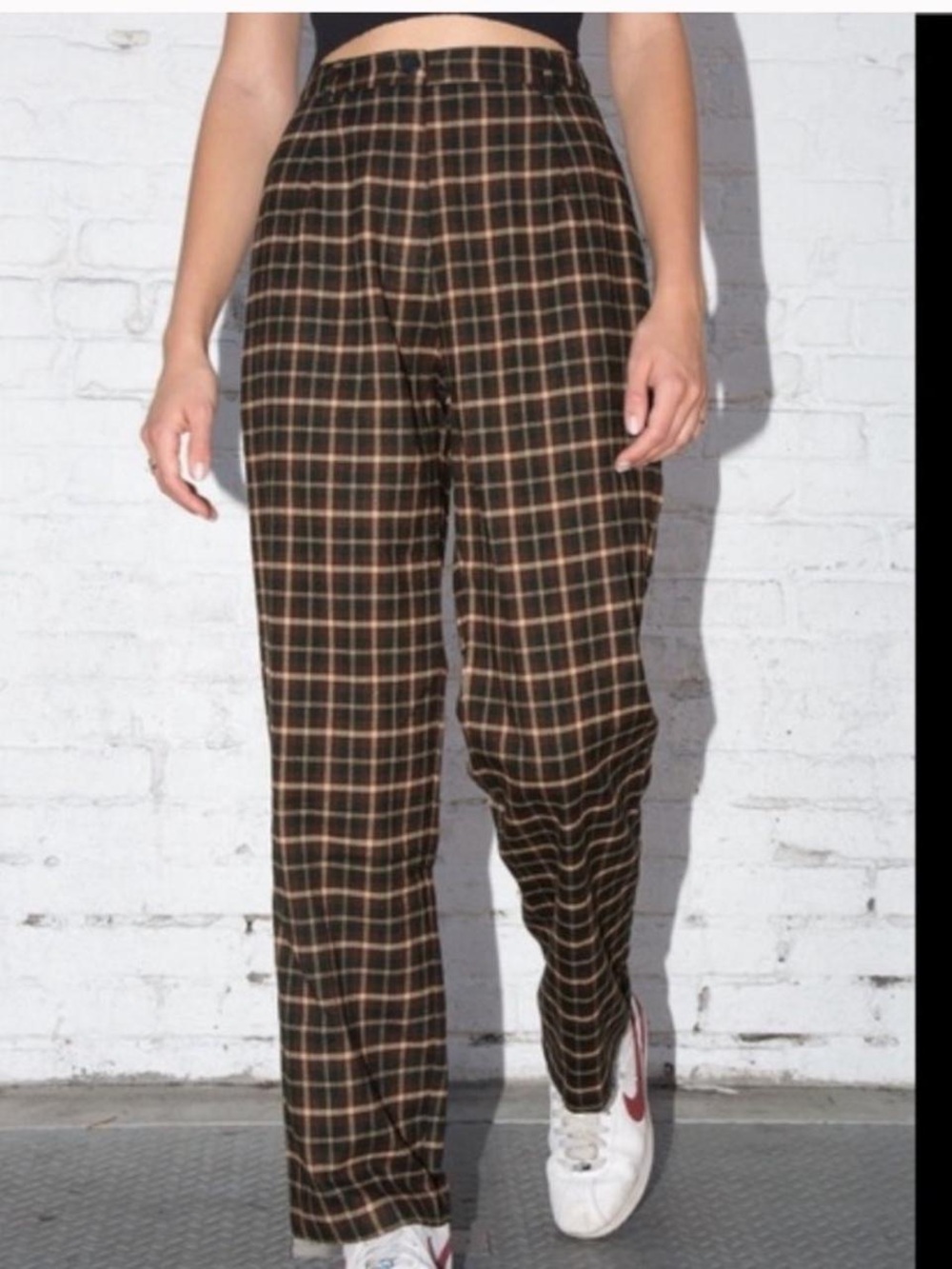 Brandy Melville Plaid Amelia Pants Size 24” Waist